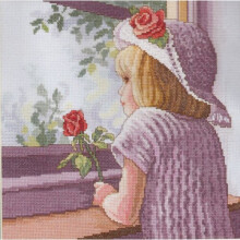 Waiting For Daddy Girl Cross Stitch Kit Needle Treasures