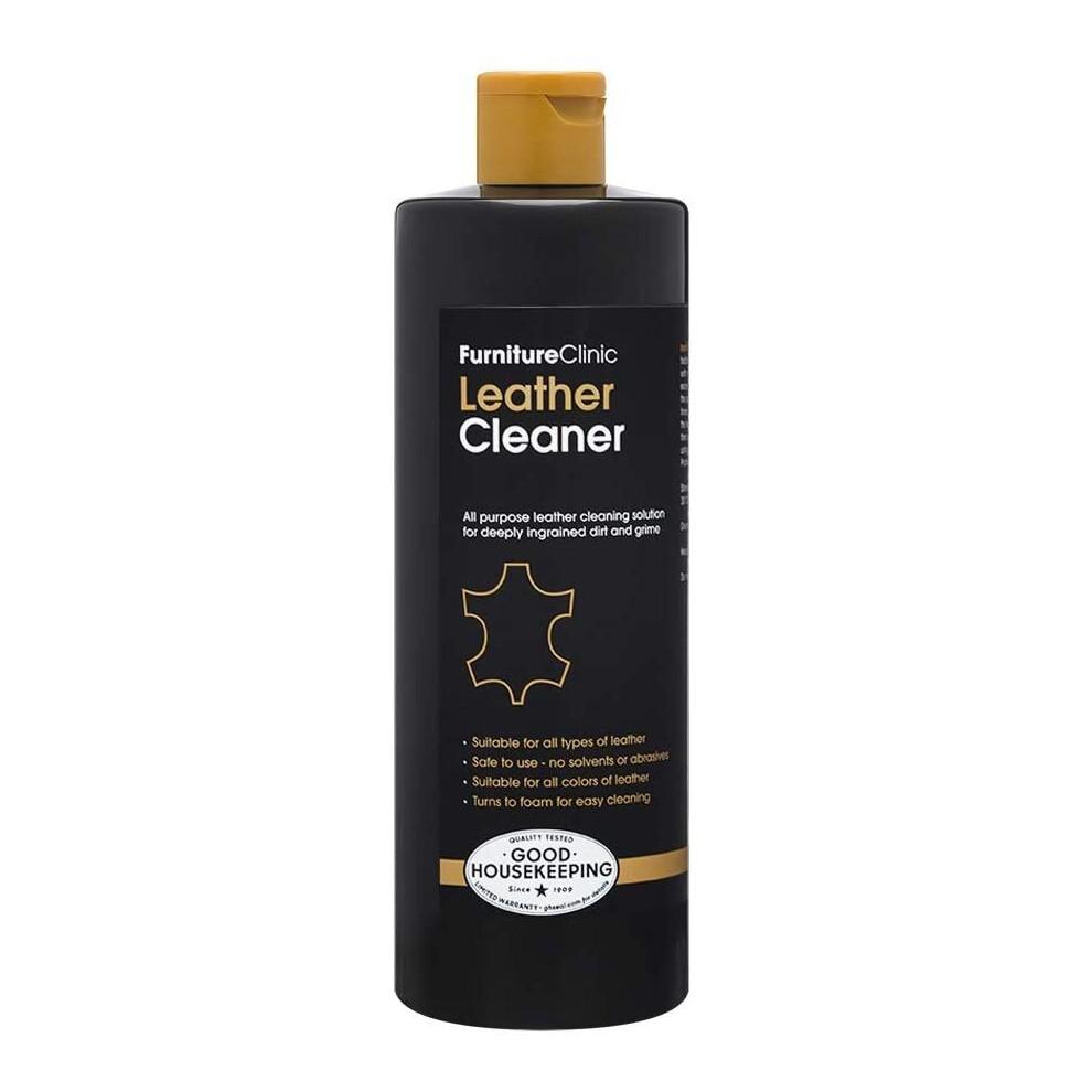 Furniture Clinic Leather Ultra Clean (500ml) - All-Purpose Leather Cleaner | Car Interior Cleaner and Leather Cleaner for Furniture, Sofas, Shoes,