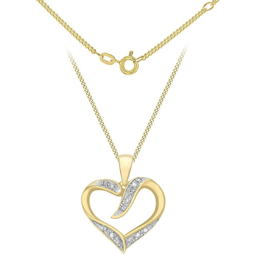 Zonder Minimumprijs - Ketting met hanger - 14 karaat Geel goud - 0.85ct