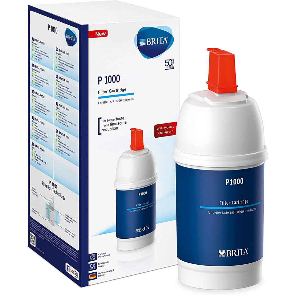 BRITA P1000 replacement filter cartridge for BRITA filter taps , reduces chlorine, limescale and impurities