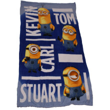 (Minion - Blue) Kids Fleece Blanket Soft Kid Bedding Bed Gift