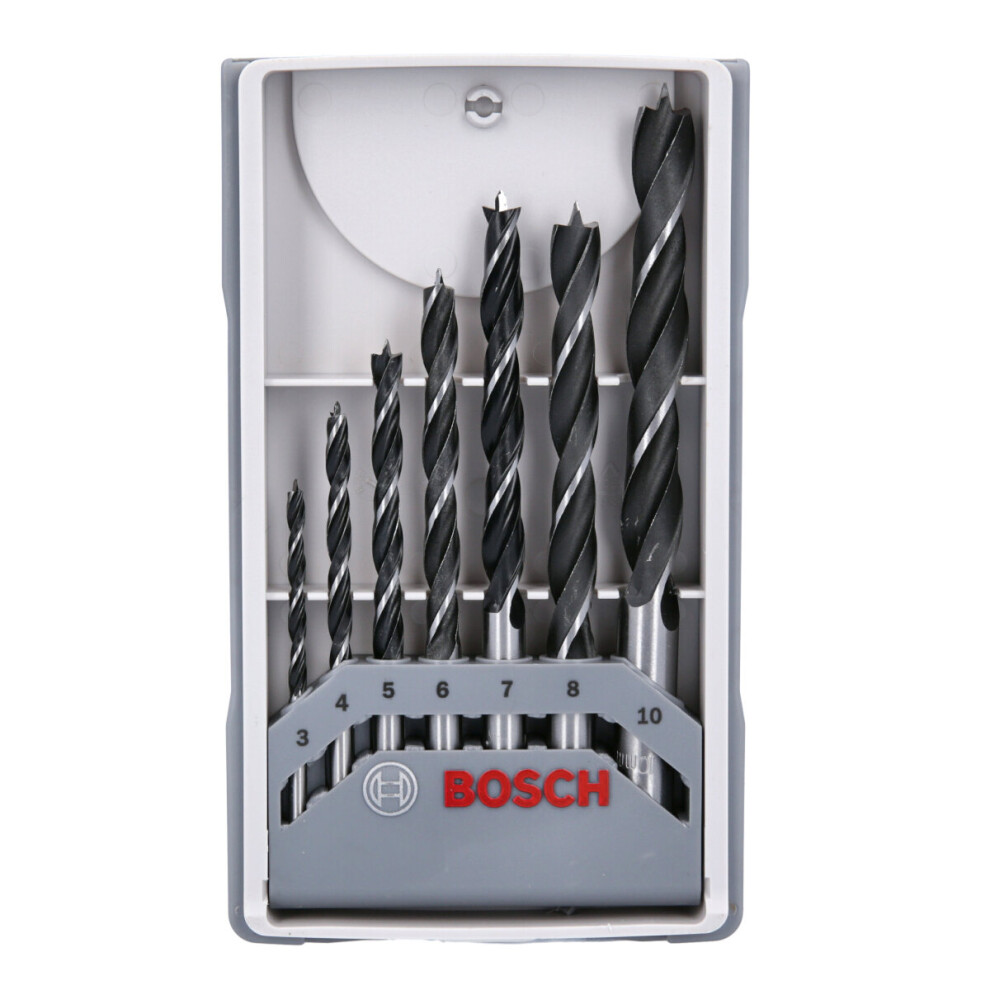 Bosch 2607017034 7 Piece 3/4/5/6/7/8/10mm X-Pro Wood Drill Bit Set