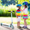Costway Kick Scooter Height Adjustable Toddler Stunt Scooters with Light-Up Wheels 12