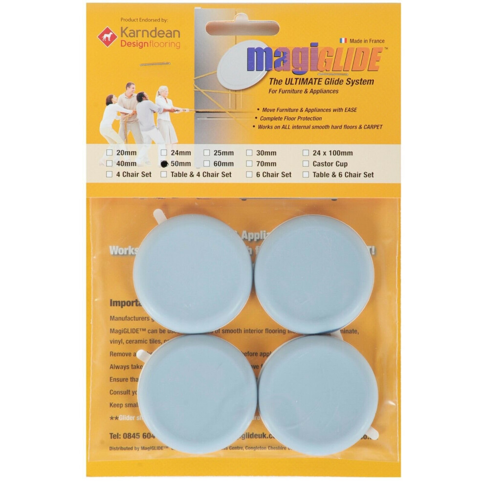 Magiglide 4 X 50Mm The Ultimate Glide System For Furniture 5060577945130