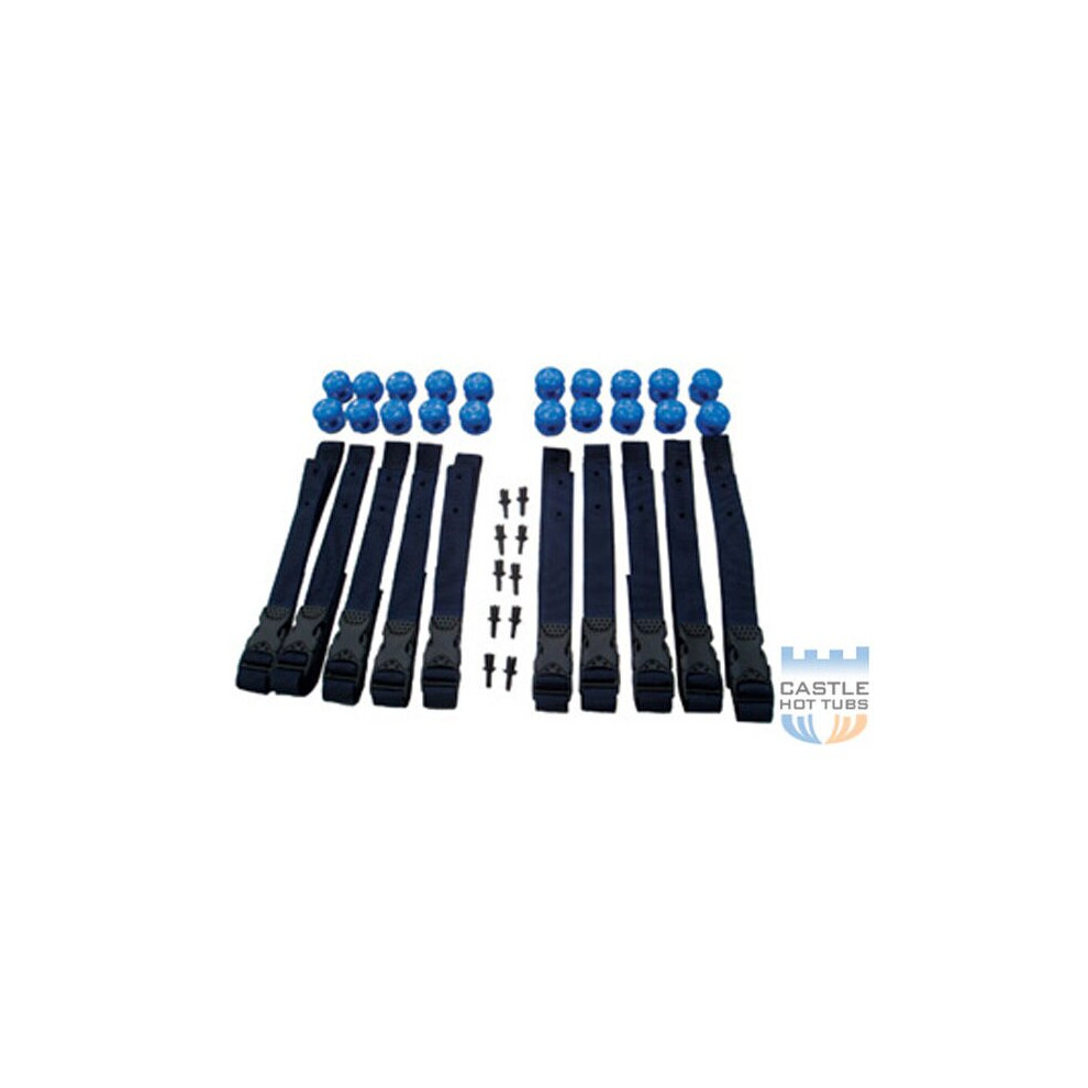 3m Solar Cover Strap Set Swimming Pool Roller Attachment Kit
