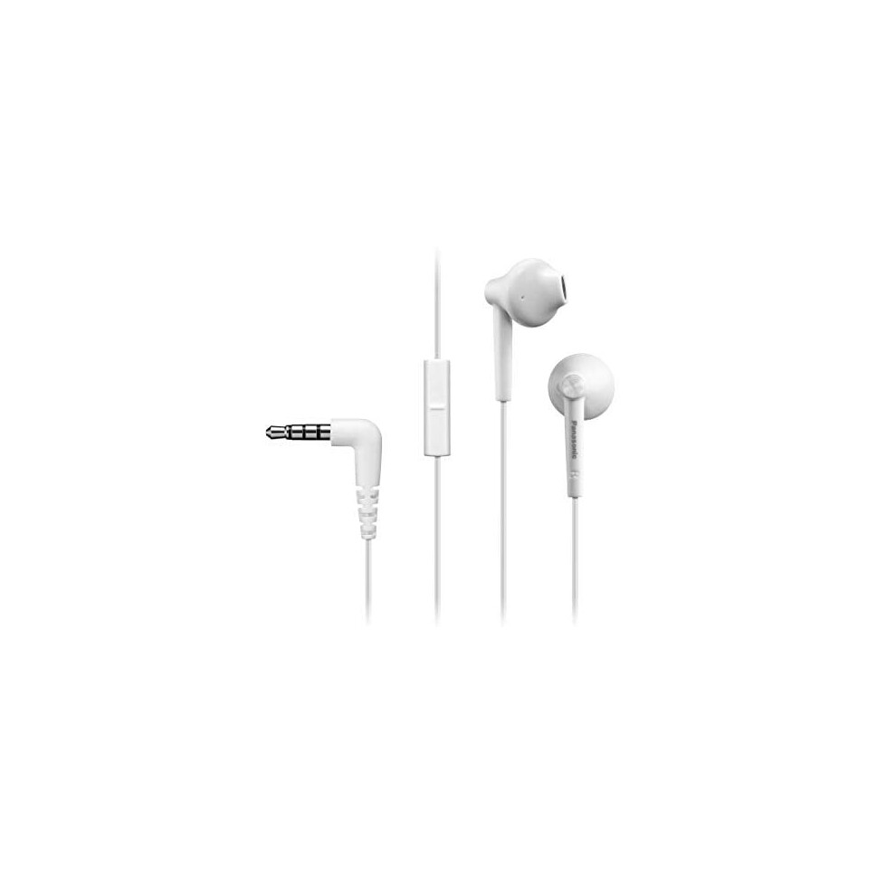Panasonic In-Ear Wired Headphones With Microphone White