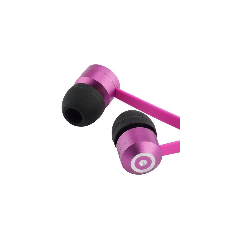 Kitsound Ribbons In-Ear Earphones With Microphone And Pole Adapter Compatible With Smartphones, Tablets And Mp3 Devices - Pink
