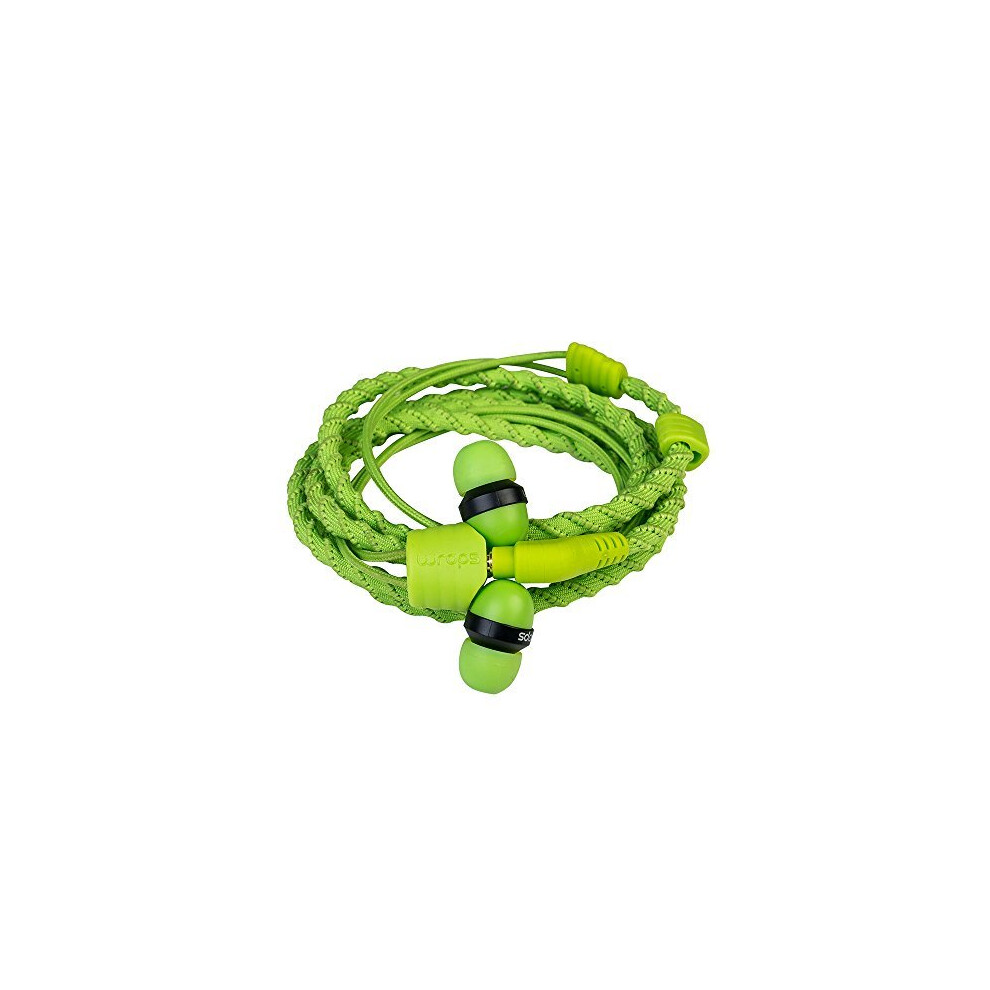 Wraps Classic Wristband Bracelet In-Ear Headphones (High Comfort With Locking) - Green 5060382792493