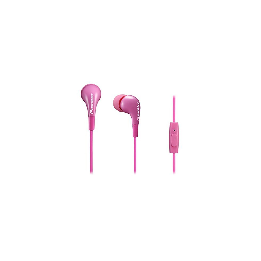 Pioneer Se-Cl502t-P Lightweight In-Ear Headphone With In-Line Microphone - Pink 4573243090481