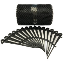 Gutter Protection Mesh Guard with 15 Fixing Clips (6m x 17.5cm)