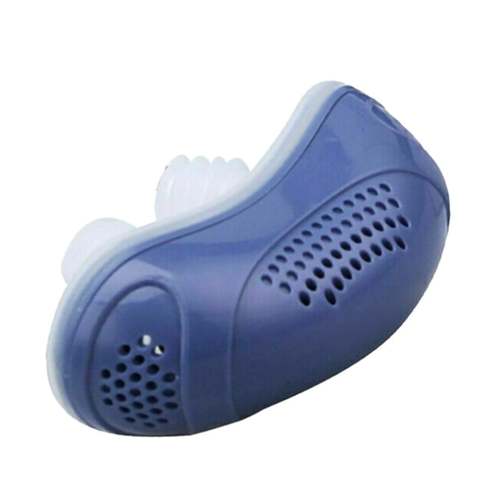(Blue) Micro Electric Noise Anti Snoring Device Apnea Stop Snore Sleeping Aid Stopper