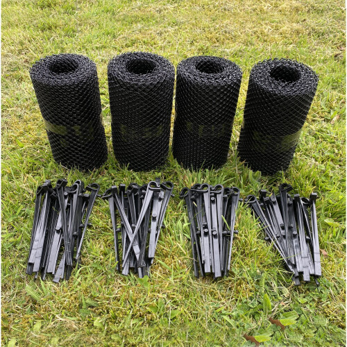 Selections 24 Metres Gutter Protection Mesh Guard with 60 Fixing Clips 1