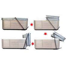 Hot Tub Cover Valet Rock it Cover Lifter Assist Under Spa Mounting Design Lift