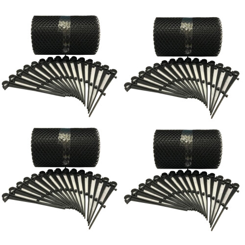 Selections 24 Metres Gutter Protection Mesh Guard with 60 Fixing Clips