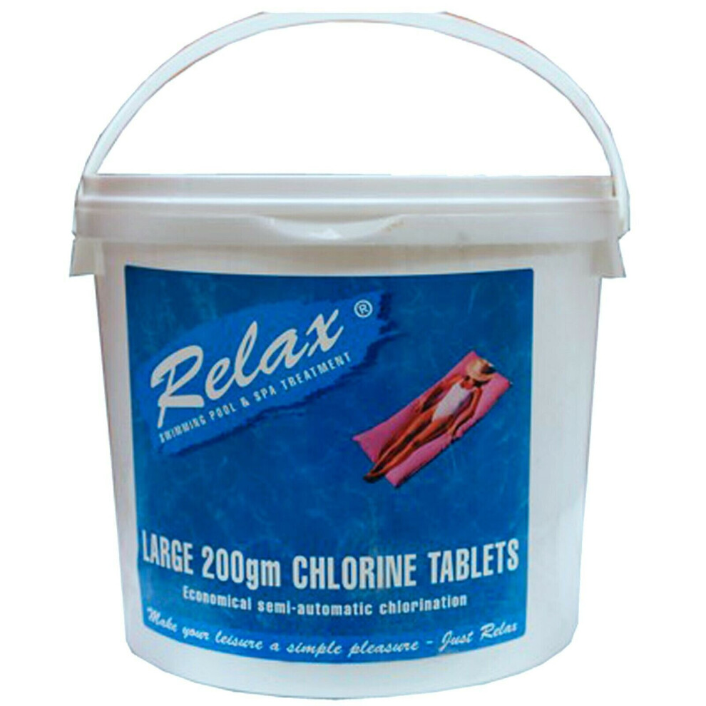 5Kg RELAX Chlorine Tablets Large 200g Swimming Pool Sanitiser