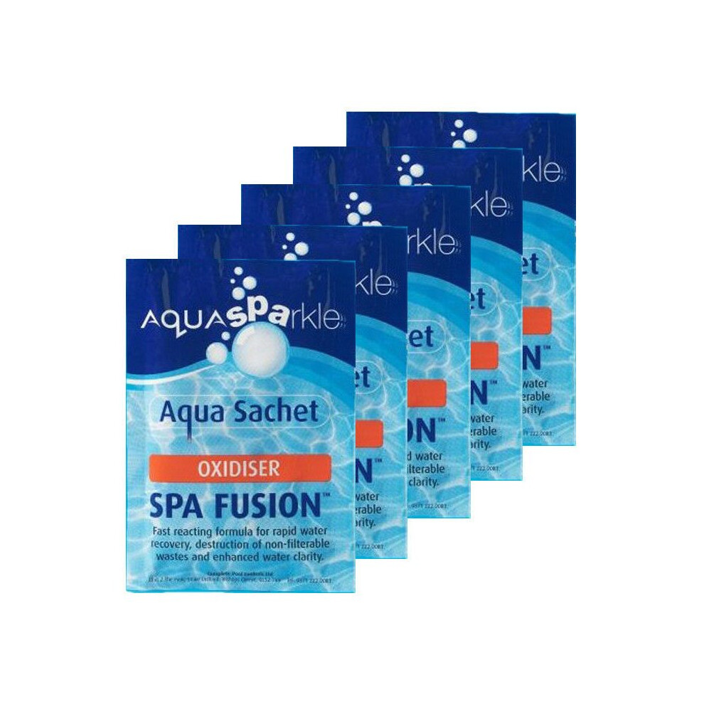 5 x Aquasparkle Spa Fusion Shock Treatment Hot Tub Pool Tubs Spas Oxidiser Lite