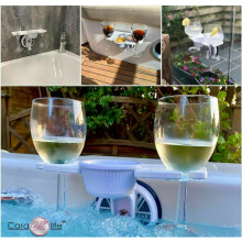 CaraBarLife Hot Tub Drinks Holder with Swarovski Crystals By - Spa Bath Gift