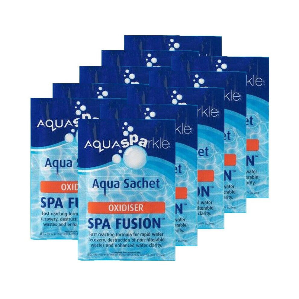 Aquasparkle 10 X Spa Fusion Shock Treatment Hot Tub Pool Tubs Spas Oxidiser Lite