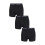 Calvin Klein (L) Calvin Klein 3 Pack Cotton Stretch - Normal Rise Trunks ( Black / Black Waistband ) 3