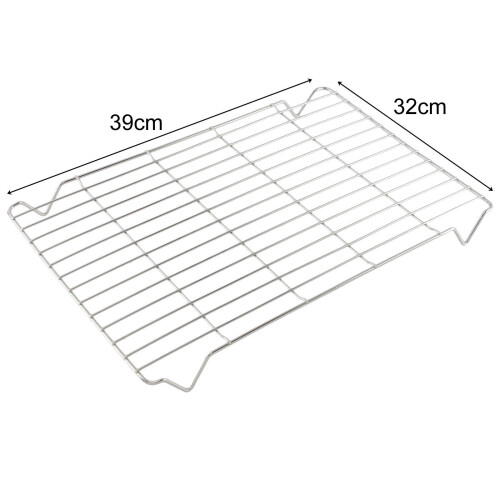 SPARES2GO Universal Grill Pan Rack Large Oven Cooker Insert Grid Wire Tray 39cm x 32cm 1