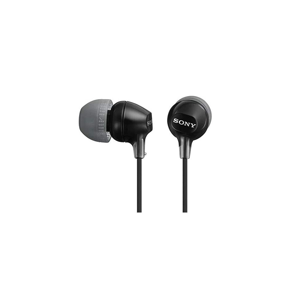 Sony mdr-ex15lp-black in-Ear-Kopfh?er mit nicht verknotendes Kabel und 3Â Paar Silikon-Ohrpolster