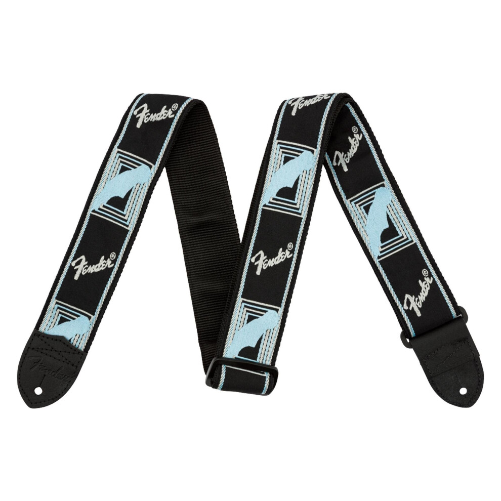 Fender Monogrammed Guitar Strap - Black Grey Blue