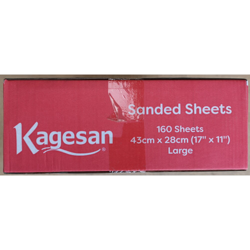 Kagesan Large Bulk Sanded Sheets 2x Boxes of 160 Sheets 1