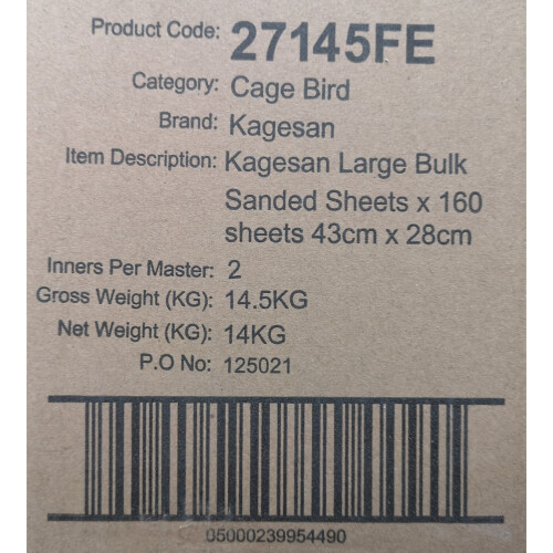 Kagesan Large Bulk Sanded Sheets 2x Boxes of 160 Sheets 2