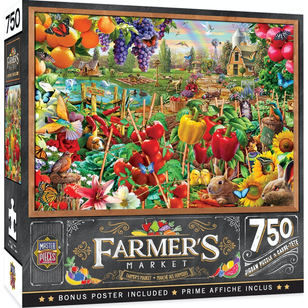 Photos - Jigsaw Puzzle / Mosaic Masterpieces Puzzle Farmers Market A Plentiful Season Puzzle 750 piece jigsaw puzzle 
