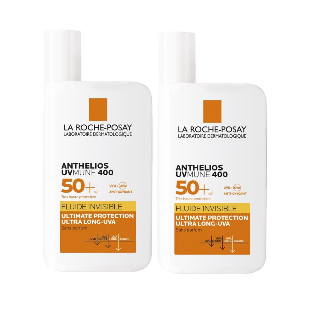 2x La Roche-Posay Anthelios UVmune 400 Invisible Fluid SPF50+ FF 50ml