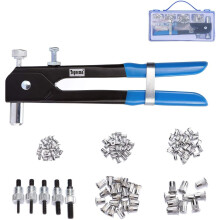 Toprema 126pcs Rivet Nut Tool Kit Set Blind Rivet Nut Hand Riveter Gun Wrench Threaded Insert Rivnut Nutsert M3/M4/M5/M6/M8