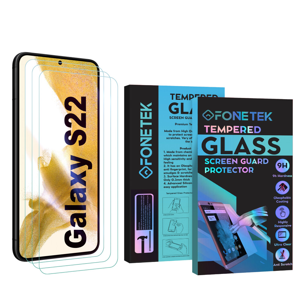 (3 PACK) For Samsung Galaxy S22 [TEMPERED GLASS] Screen Cover LCD Protector Guard