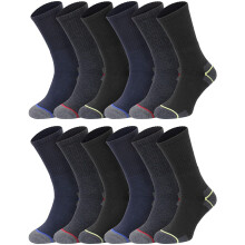 Socksmad BIG FOOT Werksokken 12 Paar - Herensokken voor Werklaarzen - Verstevigde Hakken en Teen Laars Sokken - Verbeterde Kussen Ondersteuning -.