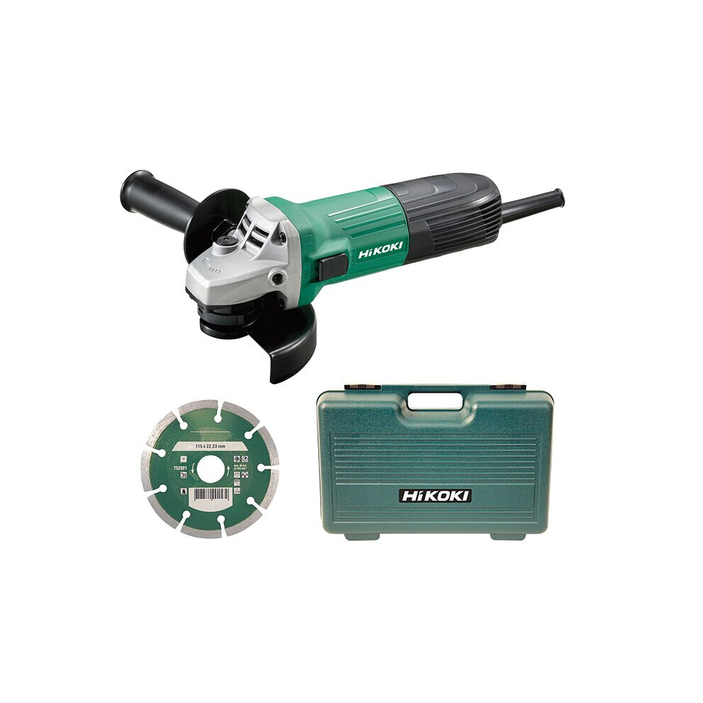 HiKOKI G12STX/J7 G12STX/J7 Angle Grinder 115mm Diamond Blade & Case 600W 240V