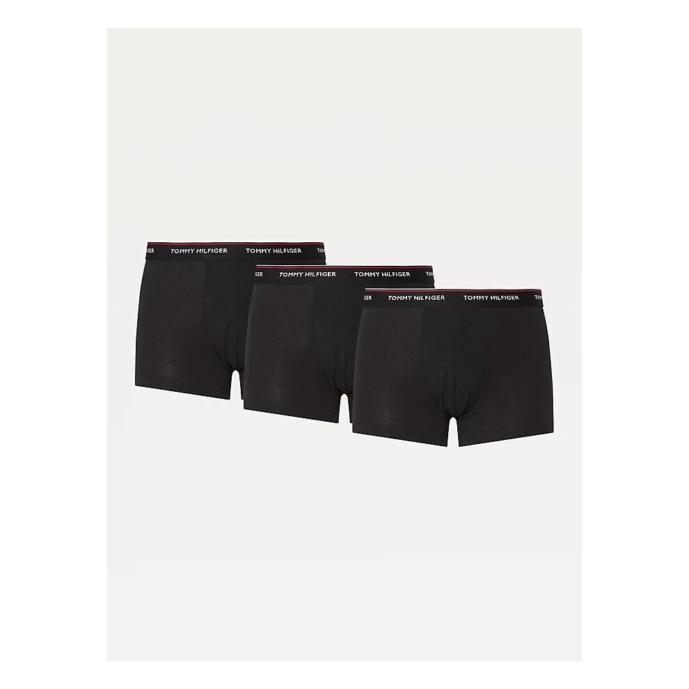 (L) Tommy Hilfiger 3 Pack Premium Essentials Trunks - Black