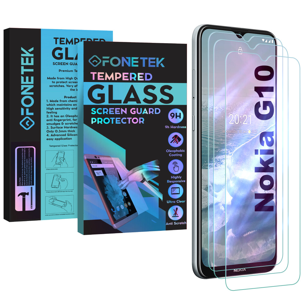 (3 PACK) For Nokia G10 Screen Cover Protector Guard Tempered Glass