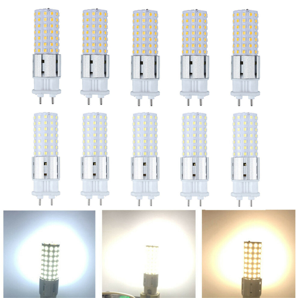 (Cool White) 10Pcs G12 15W LED Corn Bulb Equival 150W Lamp 85-265V