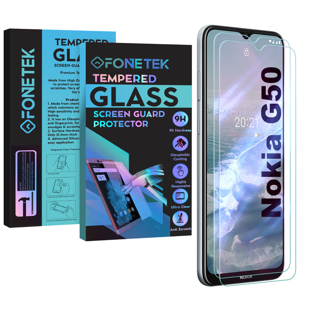 (2 PACK) For Nokia G50 Screen Cover Protector Guard Tempered Glass