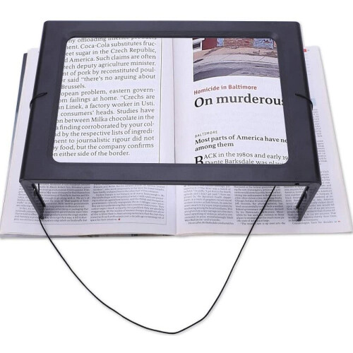 Large Magnifying Glass With LED Light Magnifier Reading Aid Lens