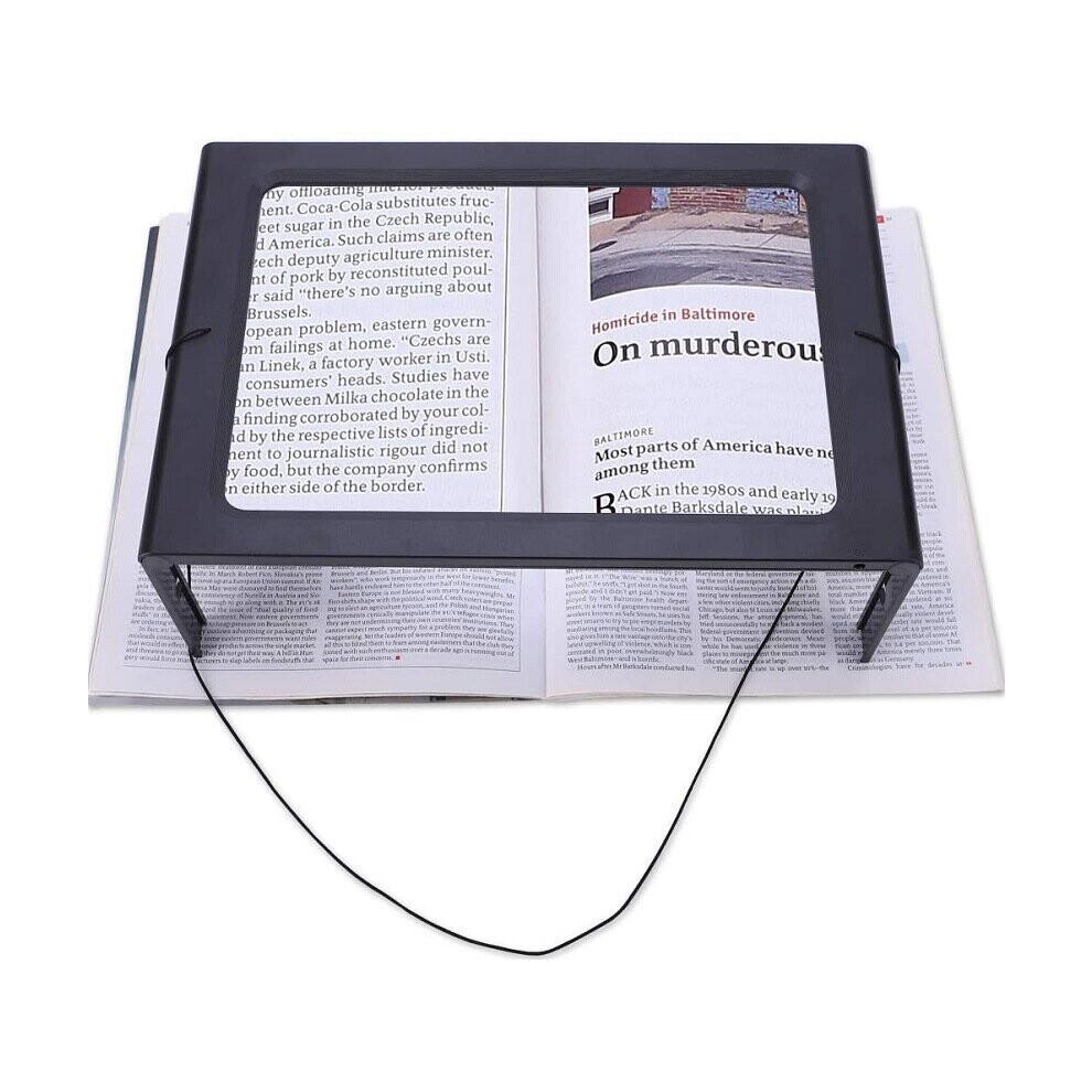 Keluofu Light Large Magnifying Glass With Led Magnifier Reading Aid Lens