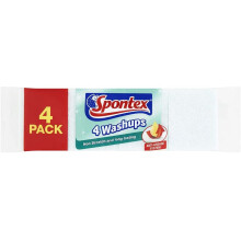 Spontex Washups Non Scratch Sponge Scourers, Pack of 4