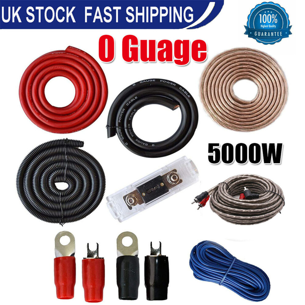0 Gauge Amplifier Install Kit Complete Amp Wiring Cables 5000W Rating-image-OPC-P8ZXDJG-NEW