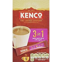 Kenco 3 In 1 Smooth White Instant Coffee With Sugar Sachets X5