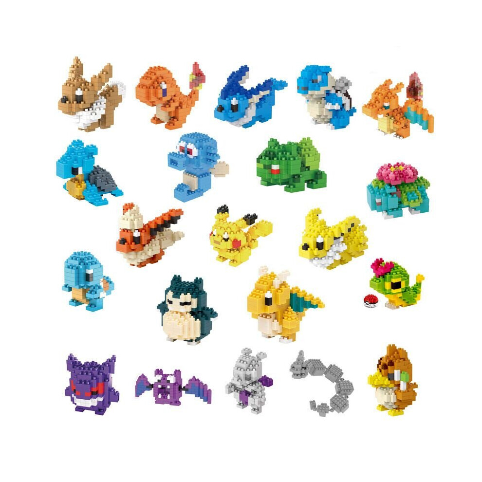 (Flareon) Nano Block Pokemon Diamond Mini Building Blocks Toys Pocket Monster TV Version