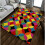 Milano (Circles-Bright, 60cm x 110cm ) Modern Design Hand Carved Runner Multi Colour Rugs 1