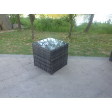 (with cover) grey Rattan side coffee table Garden Furniture