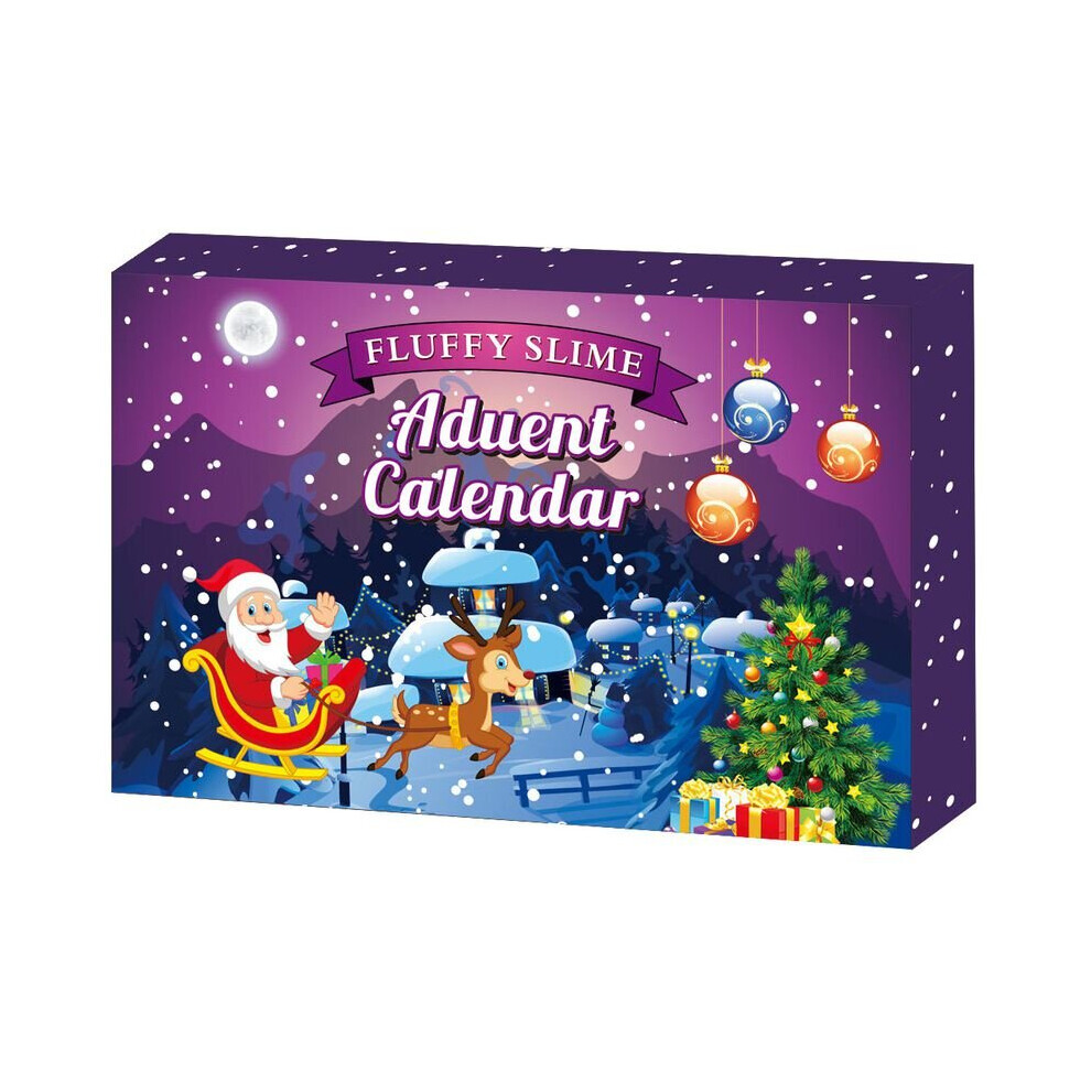 (A) Fluffy Slime Advent Calendar 24 Days Countdown To Christmas Xmas Girls Kids Gift