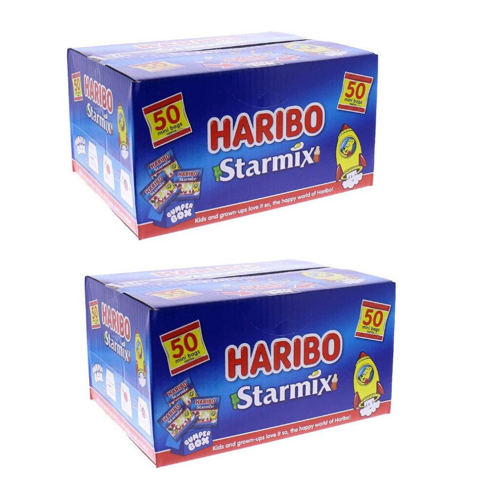 CASE OF 2 x Haribo Starmix Bumper Box 800g 50Pieces BBE 31/10/22