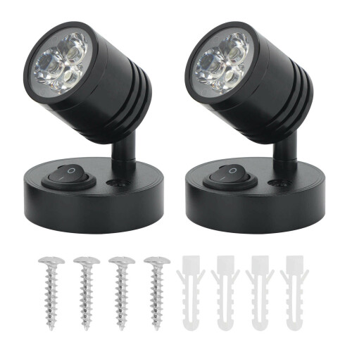 2X 12V LED Reading Light Van Camper Caravan Boat Interior Spot Lamp 2