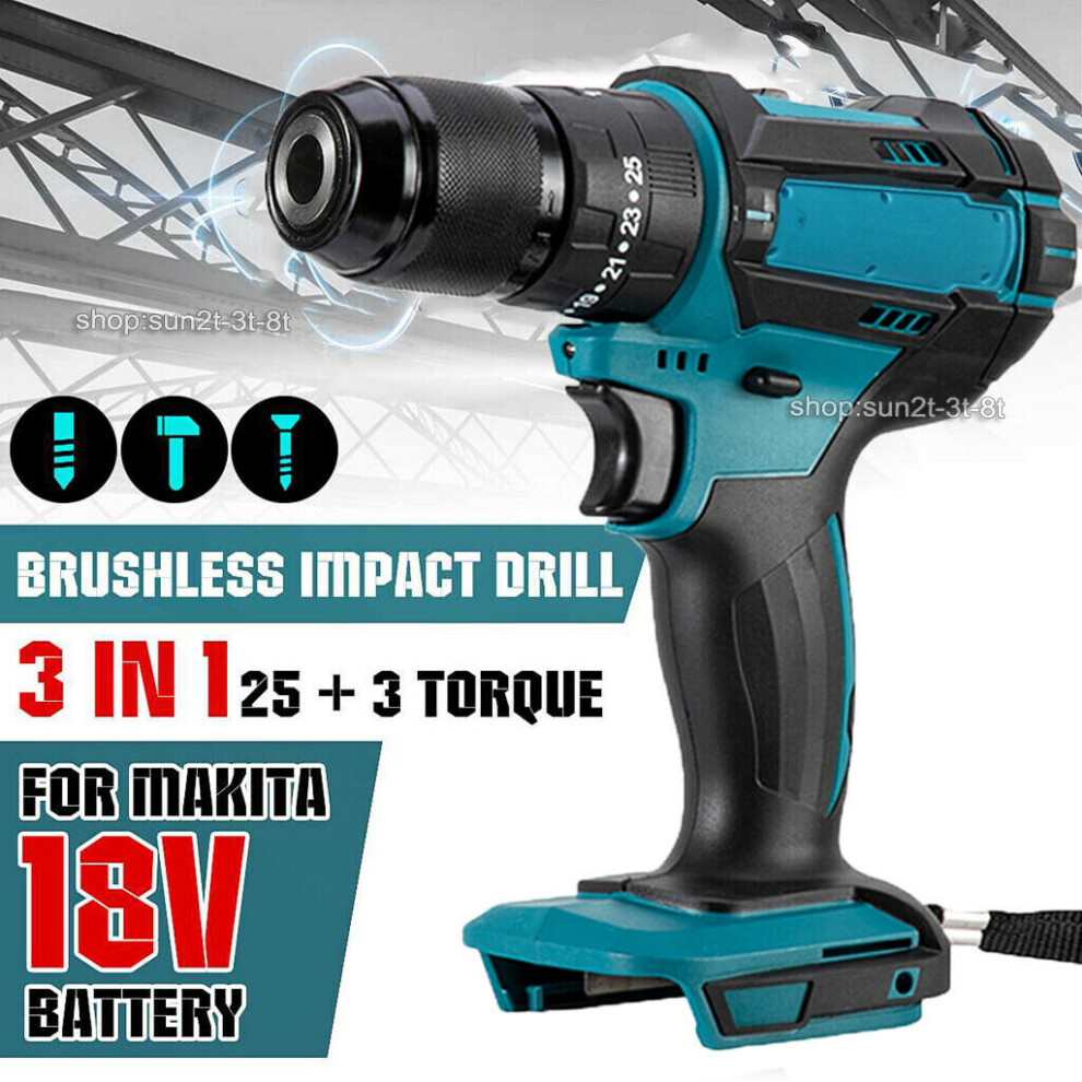 DHP484Z Cordless Impact Combi Drill Body DIY-Makita Battery Compatible